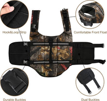Load image into Gallery viewer, HAOCOO Dog Life Jacket Vest Saver Safety Swimsuit Preserver with Reflective Stripes (Camouflage - Size Large)
