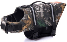 Load image into Gallery viewer, HAOCOO Dog Life Jacket Vest Saver Safety Swimsuit Preserver with Reflective Stripes (Camouflage - Size Large)