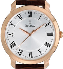 Load image into Gallery viewer, Authentic BULOVA Classic Rose Gold Brown Leather Mens Watch Maverick Sales 1