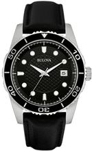Load image into Gallery viewer, Authentic BULOVA Black Leather Mens Watch Maverick Sales 1