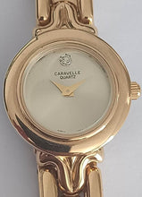 Load image into Gallery viewer, Authentic CARAVELLE by BULOVA Crystal Accented Gold Tone Bracelet Ladies Watch
