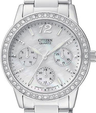 Load image into Gallery viewer, Authentic CITIZEN Swarovski Crystal Mother Of Pearl Multifunction Ladies Watch Maverick Sales 1