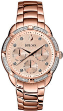 Load image into Gallery viewer, Authentic BULOVA Diamond Collection Rose Gold Multifunction Ladies Watch Maverick Sales 1