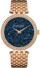 Load image into Gallery viewer, Authentic CARAVELLE by BULOVA Blue Rock Rose Gold Swarovski Crystal Accented Ladies Watch Maverick Sales 1