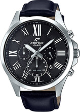 Load image into Gallery viewer, Authentic CASIO Edifice Black Leather Chronograph Mens Watch Maverick Sales 1