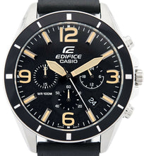 Load image into Gallery viewer, Authentic CASIO Edifice Black Leather Chronograph Mens Watch Maverick Sales 1
