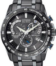 Load image into Gallery viewer, Authentic CITIZEN Eco Drive Black Stainless Steel Perpetual Calendar Atomic Timekeeping Mens Watch Maverick Sales 1