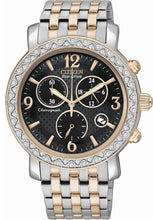 Load image into Gallery viewer, Authentic CITIZEN Eco-Drive Crystal Accented Two Tone Chronograph Ladies Watch Maverick Sales 1