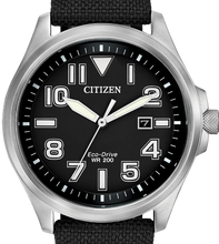 Load image into Gallery viewer, Authentic CITIZEN Eco-Drive Military Black Mens Watch Maverick Sales 1
