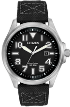Load image into Gallery viewer, Authentic CITIZEN Eco-Drive Military Black Mens Watch Maverick Sales 1