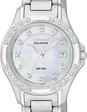 Load image into Gallery viewer, Authentic CITIZEN Eco-Drive Silhouette Diamond Accented Mother Of Pearl Ladies Watch Maverick Sales 1