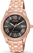 Load image into Gallery viewer, Authentic CITIZEN Eco-Drive Rose Gold Stainless Steel Ladies Watch Maverick Sales 1