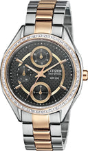 Load image into Gallery viewer, Authentic CITIZEN Eco-Drive Swarovski Crystal Two Tone Multifunction Ladies Watch Maverick Sales 1