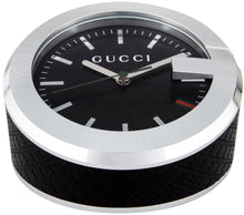 Load image into Gallery viewer, Authentic GUCCI Swiss Made Designer Aluminium & Leather Desk Clock Maverick Sales 1