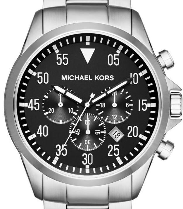 Authentic MICHAEL KORS Gage Stainless Steel Chronograph Mens Watch