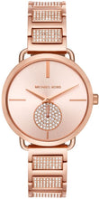 Load image into Gallery viewer, Authentic MICHAEL KORS Portia Crystal Pave Rose Gold Ladies Watch
