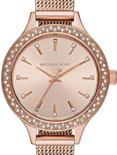 Load image into Gallery viewer, Authentic MICHAEL KORS Runway Crystal Accented Rose Gold Ladies Watch
