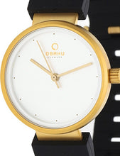 Load image into Gallery viewer, Authentic OBAKU Denmark Harmony Black Silicone Ladies Watch
