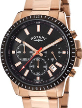 Load image into Gallery viewer, Authentic ROTARY Rose Gold Stainless Steel Chronograph Mens Watch Maverick Sales 1