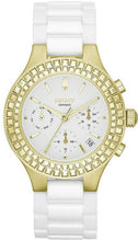 Load image into Gallery viewer, Authentic DKNY White Ceramic Gold Tone Multifunction Ladies Watch Maverick Sales 1