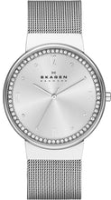 Load image into Gallery viewer, Authentic SKAGEN Denmark Ancher Crystal Accented Stainless Steel Mesh Ladies Watch Maverick Sales 1
