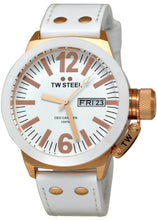 Load image into Gallery viewer, Authentic TW STEEL CEO Canteen White Leather Oversized Ladies Watch Maverick Sales 1
