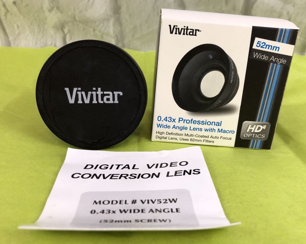 VIVITAR 52mm 0.43X Professional Wide Angle Lens with Macro