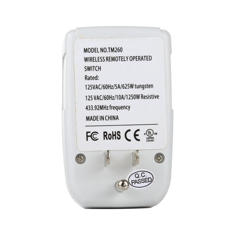 110V Indoor Wireless Smart Remote Control Switch with Single Keychain ...