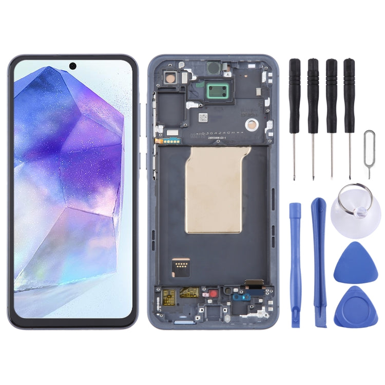 シンバ 　　　CELLTER GALAXY ＆ GALAXY FRAME For Samsung Galaxy A55 SM-A556B TFT LCD Screen Digitizer Full