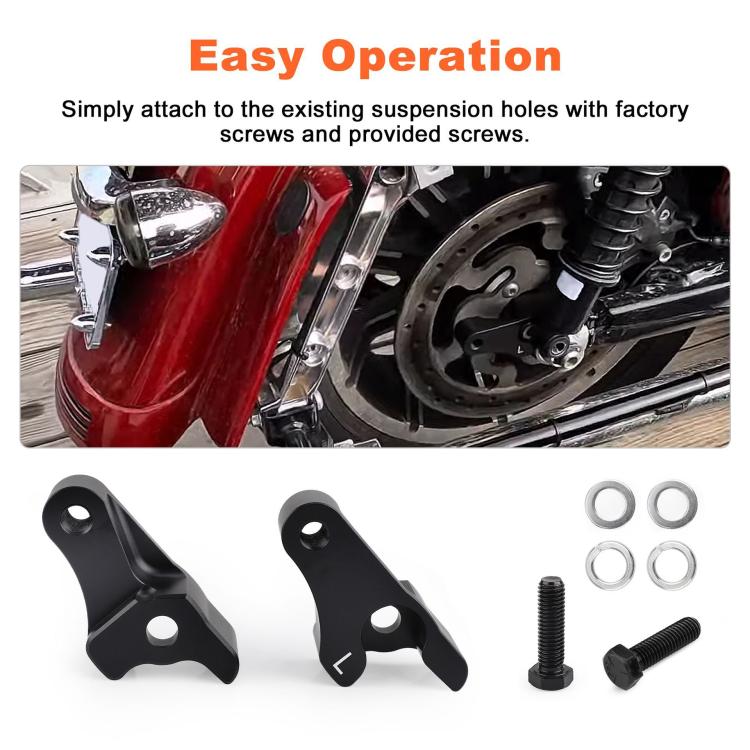 Motorcycle 2 inch Rear Slam Shock Lowering Blocks Kits for Harley 2002 ...