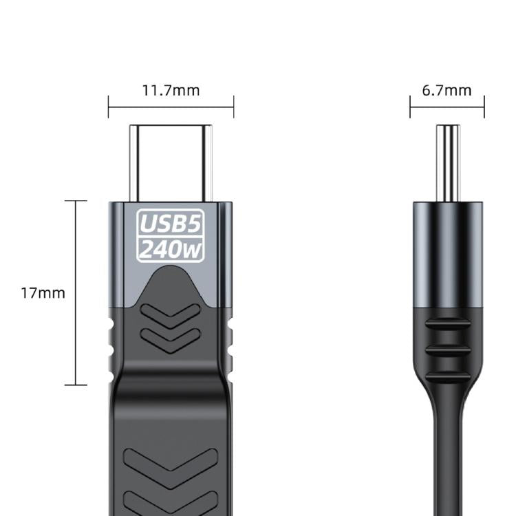 USB5 240W 16K 80Gbps Type-C to Type-C For Thunderbolt 5 Full Function ...
