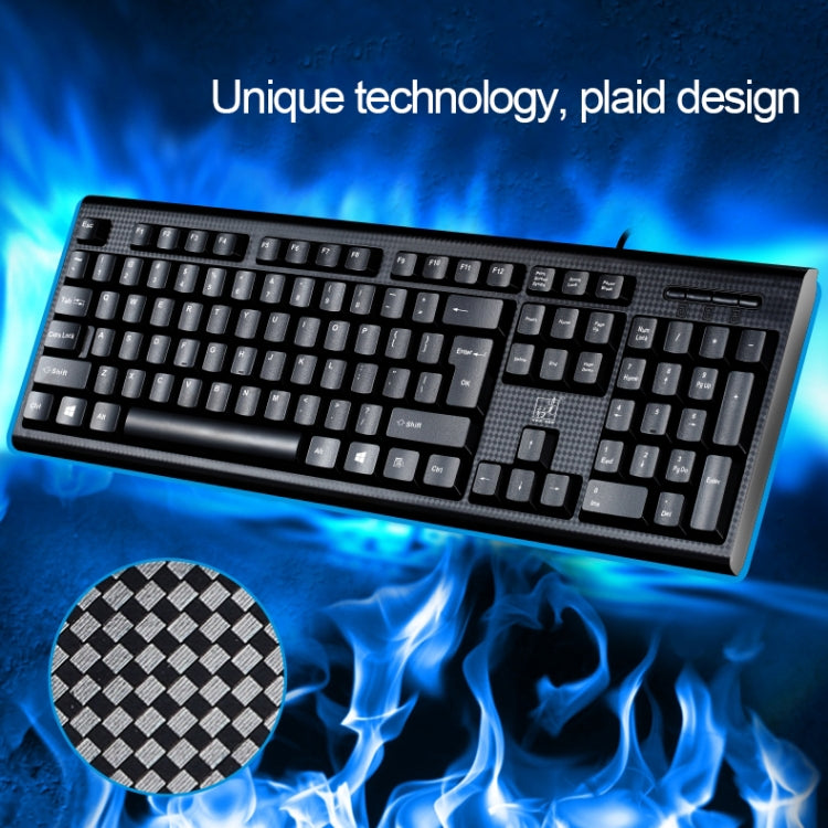 ZGB Q9 104 Keys USB Wired Grid Texture General Gaming Office Keyboard ...
