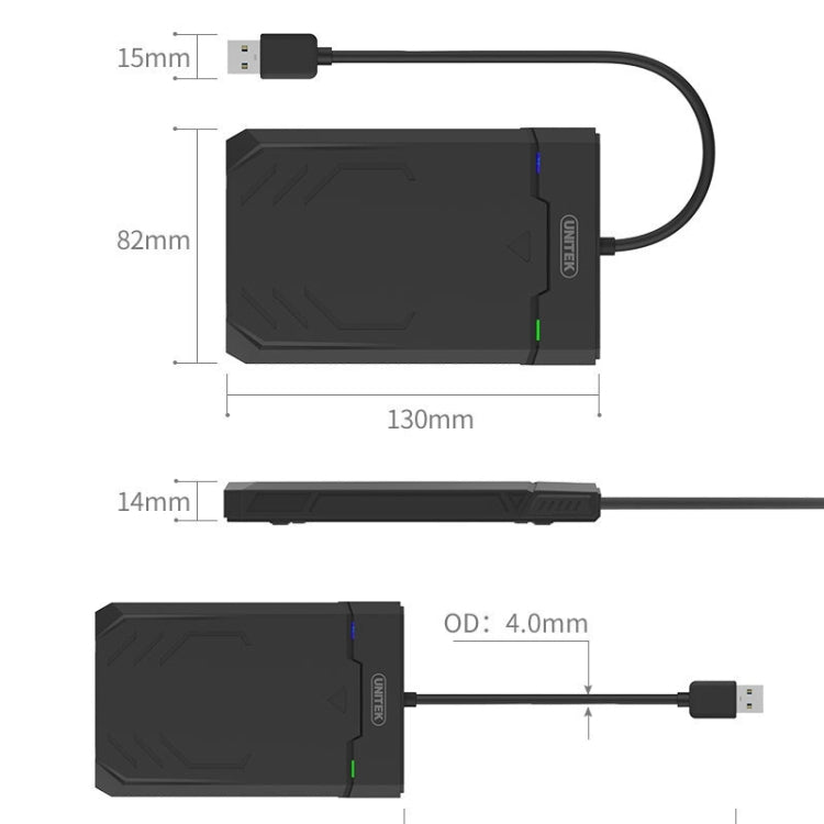 UNITEK SATA 2.5 inch USB 3.0 Interface HDD Enclosure, Length: 30cm ...