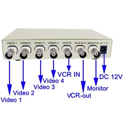 CCTV Color Quad Security Video 4 Channel Processor Divider(White ...