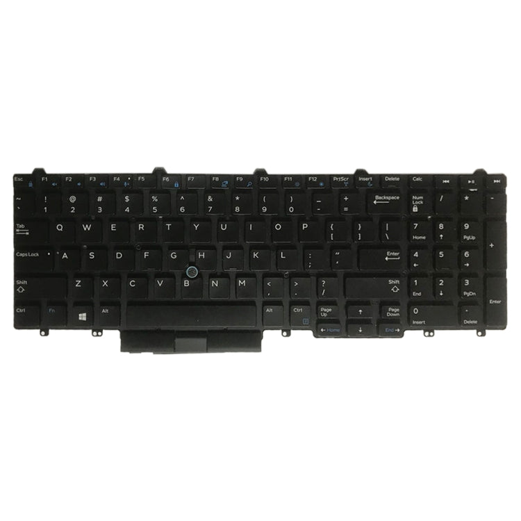 Backlit Keyboard With Pointer For Dell Latitude E5550 & E5570 Laptops - US Layout, Black, Part 383D7