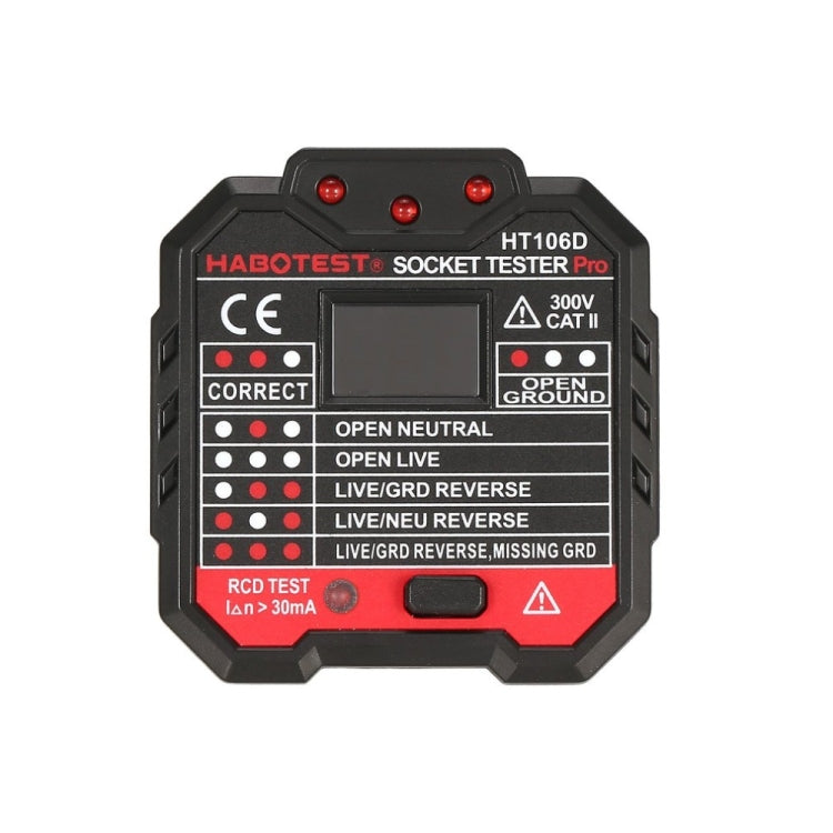 HT106 Socket Testers Voltage Test Detector Ground Line Neutral Line Li ...