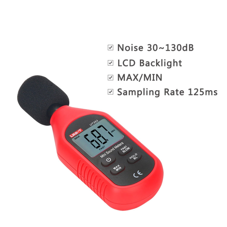 UNI-T UT353 30~130dB Noise Measuring Instrument Audio Sound Level Mete ...