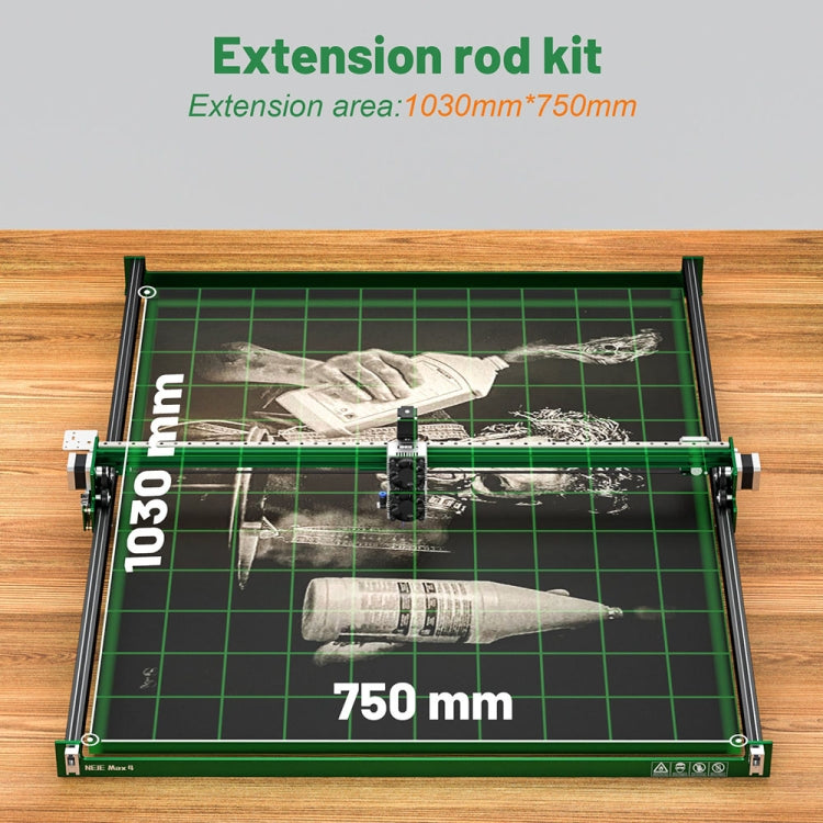 1150mm Y-Axis Extension Kit Aluminum Profile Rail For NEJE MAX 4