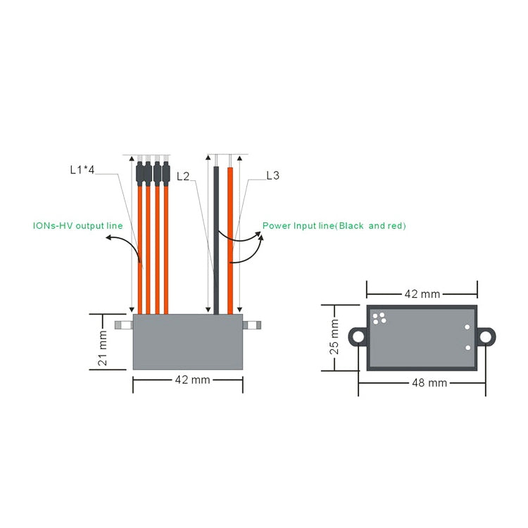 AC 220-240V Anion Air Purifier Negative Ion Generator Module(Black ...