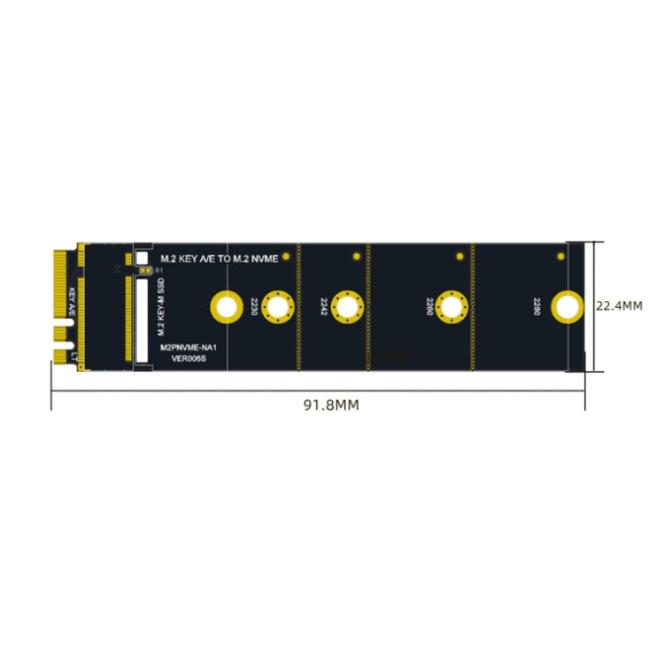 M2 KEY A/E to NVME KEY-M Adapter Expansion Card WIFI Interface ...