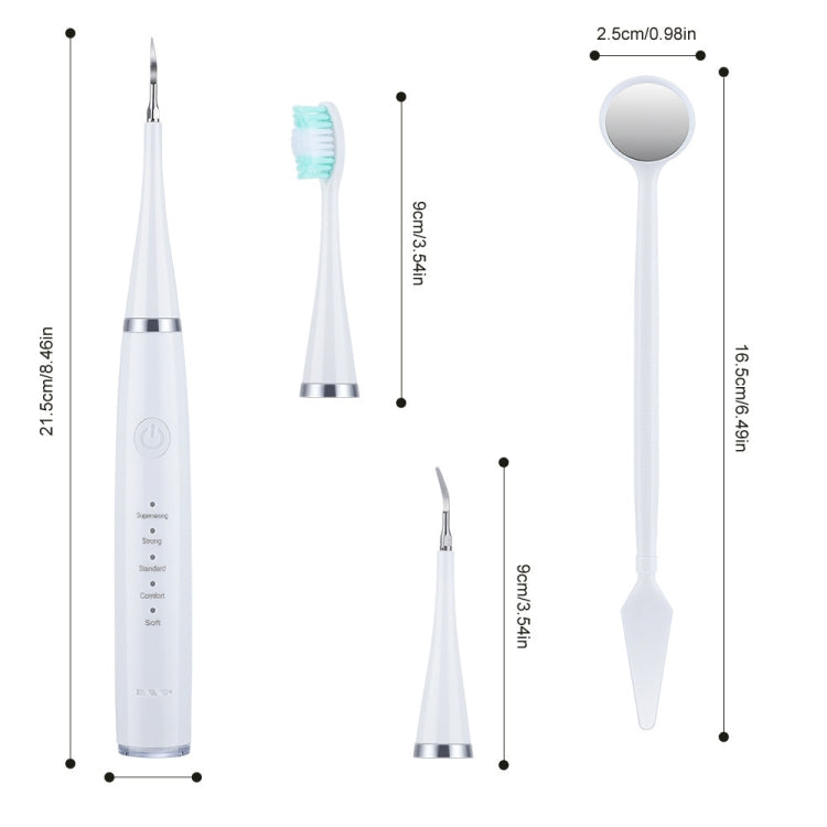 6 In 1 Electric Dental Scaler Calculus Removal Teeth Cleaning Set, Col ...