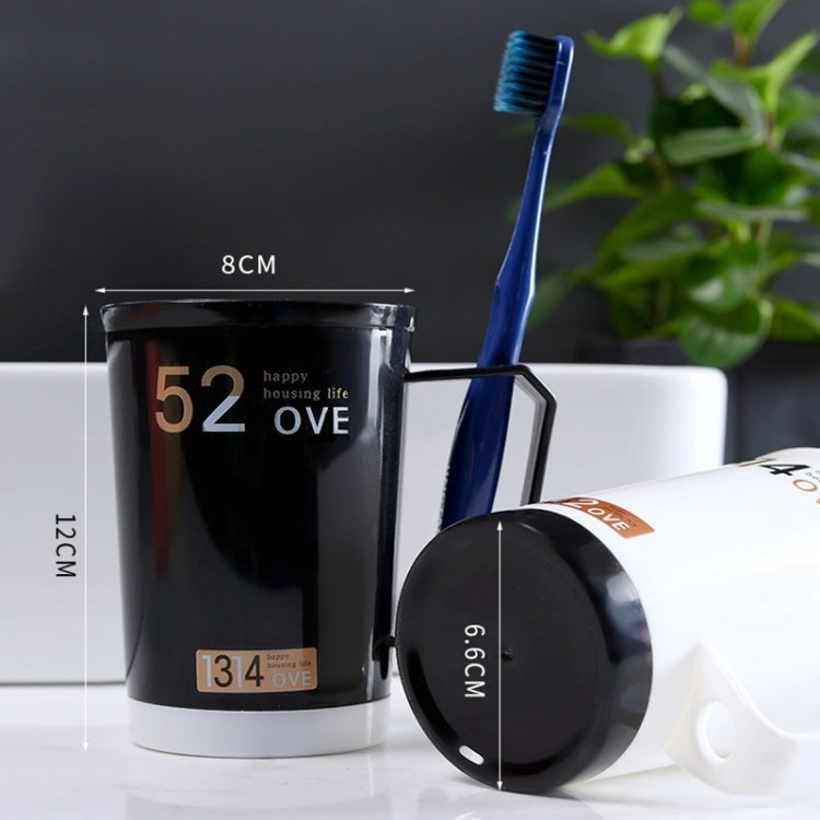 Upgrade Your Bathroom Routine with a Stylish Thickened Black Mouthwash Cup