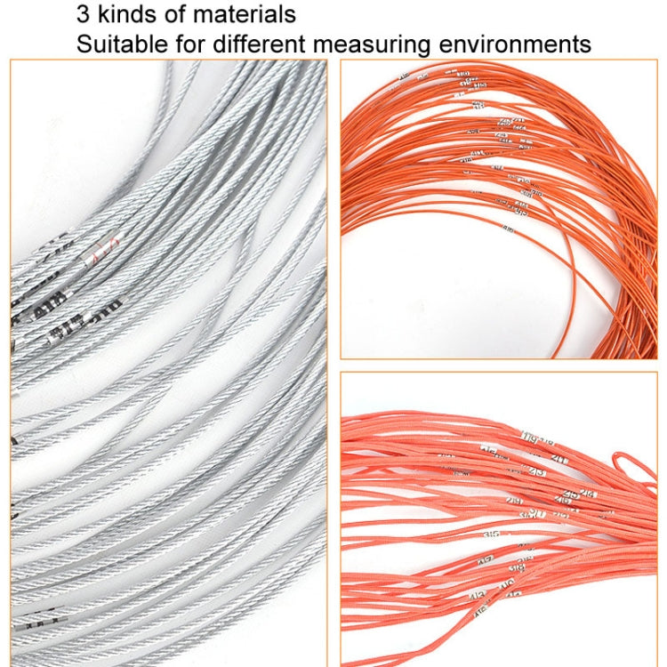 30m Steel Wire Measuring Rope With Scale Marking Pull Ring Deep Well R ...