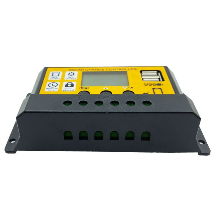 30A 12V/24V Simple Solar Controller Light Time Control Solar Panel Reg ...