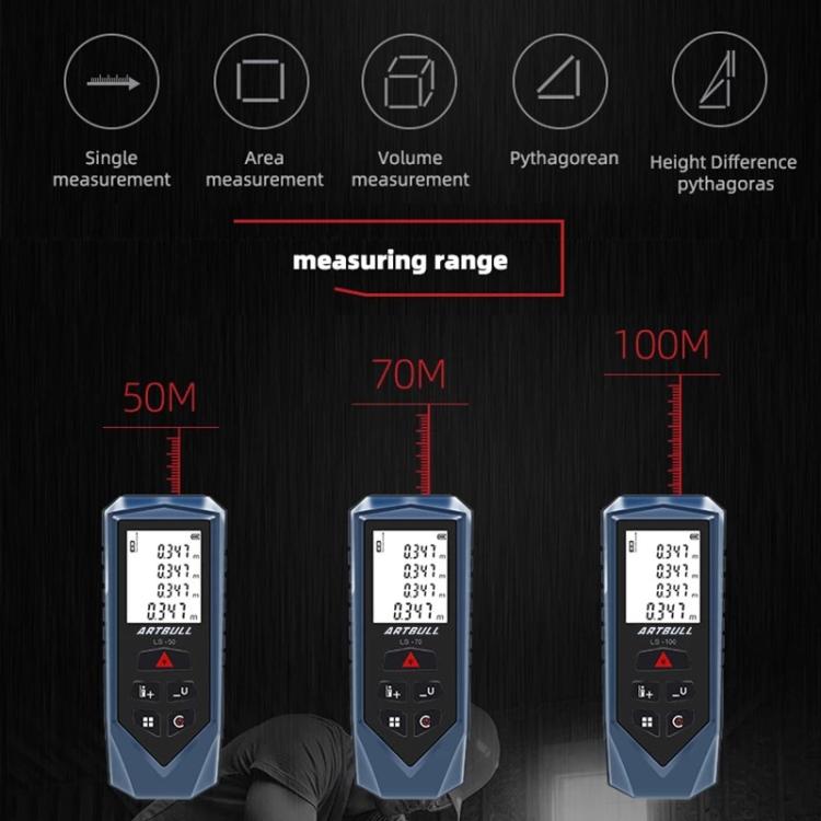ARTBULL Handheld Infrared Laser Distance Meter Electronic Ruler(100m ...