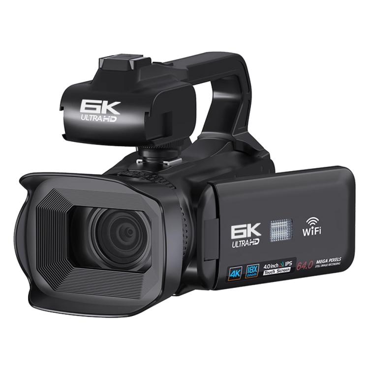 64MP 6K 18X Digital Zoom Ultra HD Video Camera With 4-Inch Touch