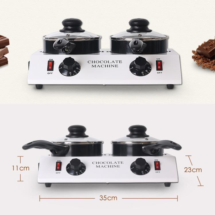Dessert Making Double Cylinder Chocolate Hot Melt Machine EU Plug ...