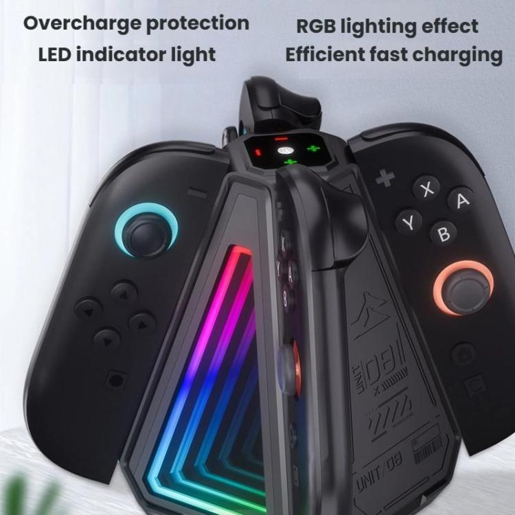 For Nintendo Switch 2 Joy-Con Controllers 4 In 1 Triangular Charging B ...