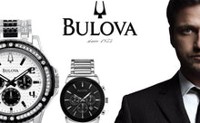 Load image into Gallery viewer, Authentic BULOVA Black Leather Mens Watch

