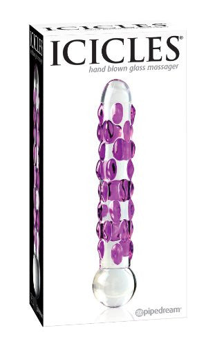 ICICLES Hand Blown Glass Massager Dildo - No. 7
